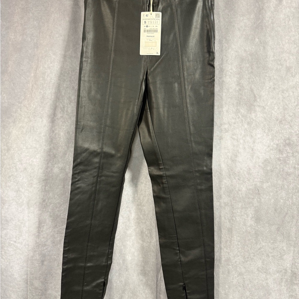 Women's Faux Black Leather Pants